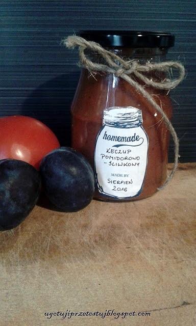 Ketchup pomidorowo-ślniowy na wytrawne śliwki