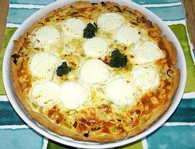 Tarta z porem i kozim serem