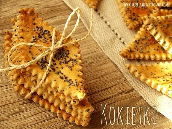 Kokietki – lekko słodkie chrupiące ciasteczka z makiem kuchnia podkarpacka