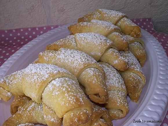 Rogaliki 3 składnikowe z marmoladą różaną