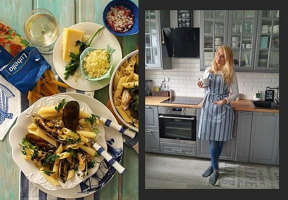 Penne z małżami nowozelandzkimi