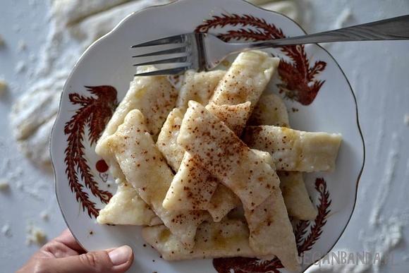 Pierogi leniwe z kaszy jaglanej