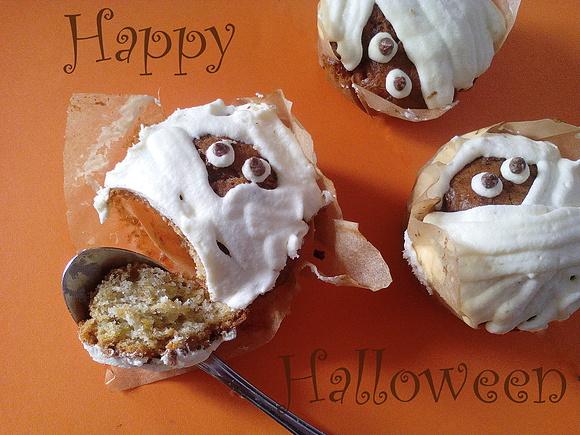 Mumie muffinki dyniowe z serkiem Philadelphia