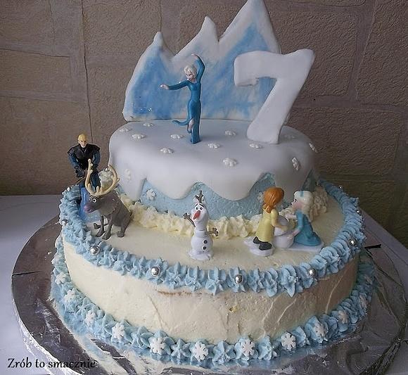 Tort Frozen na urodziny dla dzieci