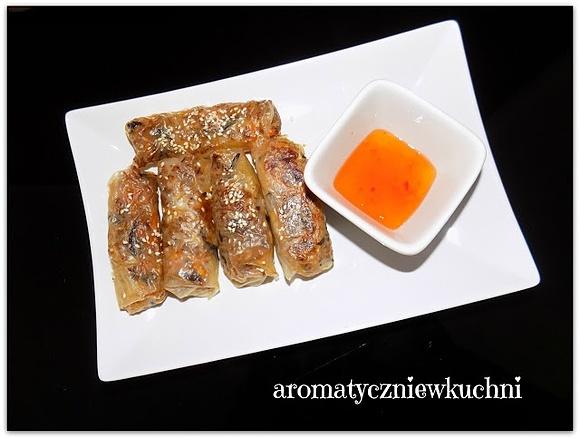 Sajgonki z papieru ryżowego pieczone w piekarniku