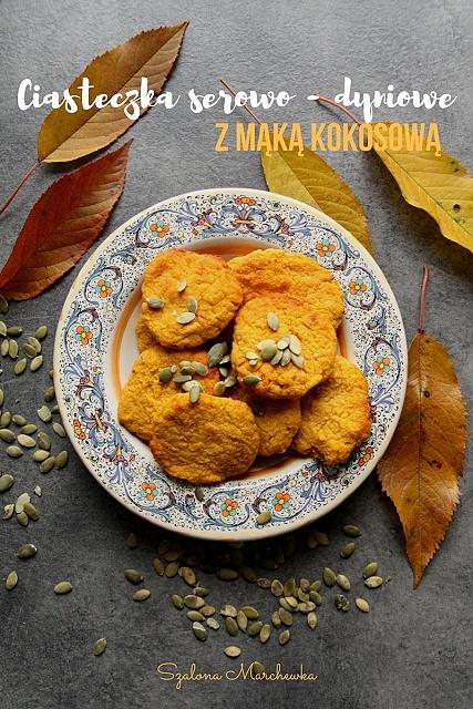 Ciasteczka serowo-dyniowe z mąką kokosową bezglutenowe