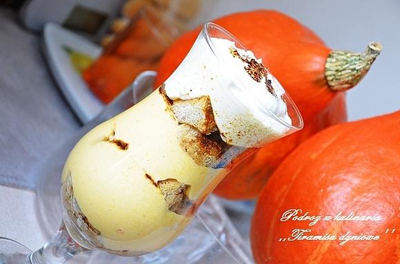 Jesienny deser tiramisu dyniowe