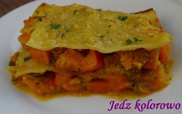 Wegetariańska lasagne z dynią bez pomidorów i laktozy