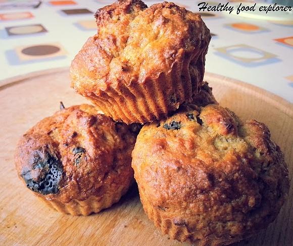 Muffinki bananowe z czekoladą i orzechami