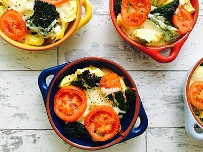Ravioli zapiekane z pomidorami