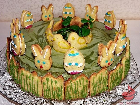 Sernik cytrynowy z zieloną herbatą matcha