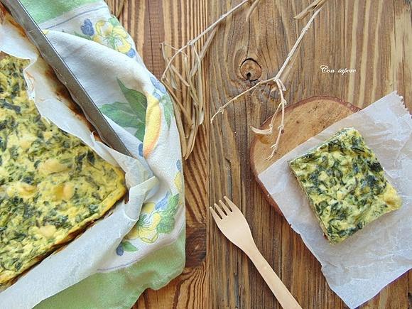 Frittata z ricottą i szpinakiem pieczona w piekarniku