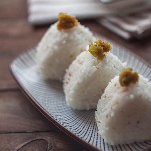 Negi miso onigiri - onigiri z miso i porem
