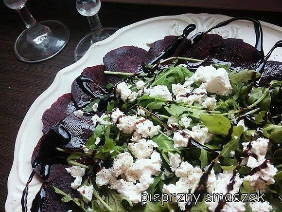Carpaccio z gotowanych buraków