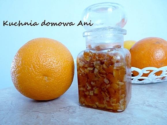 Skórka pomarańczowa zapypana cukrem