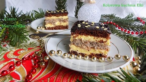 Ciasto Marysieńka z kakao i orzechami wg siostry Anastazji