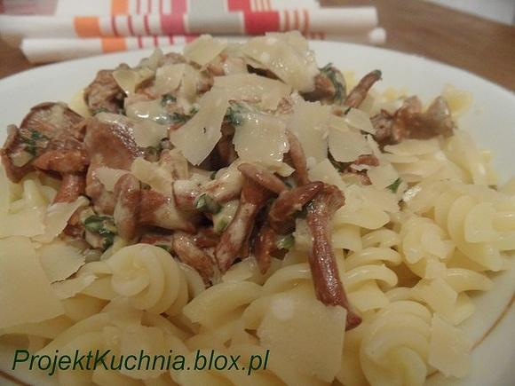 Jesienny makaron z kurkami