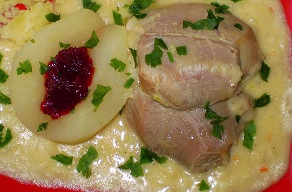 Golonki z indyka w sosie gruszkowo-imbirowym