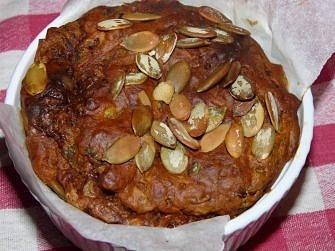 Muffiny z dynią, serem pleśniowym i porami na Halloween