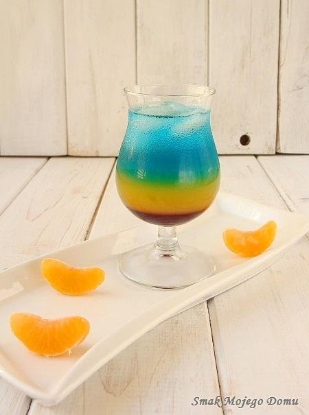 Mandarynkowy raj z blue curacao - kolorowy drink na sylwester