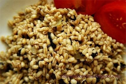 Risotto z pieczarkami i cebulą