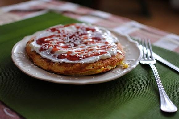 Omlet kokosowy z mąki kokosowej i jajek