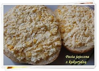 Pasta jajeczna z kukurydzą