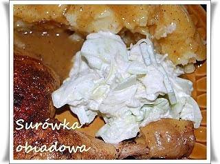 Surówka obiadowa z sałaty i ogórka