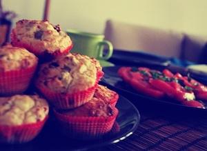 Muffiny z suszonymi pomidorami