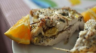 Pomarańczowe piersi kurczaka z rozmarynem