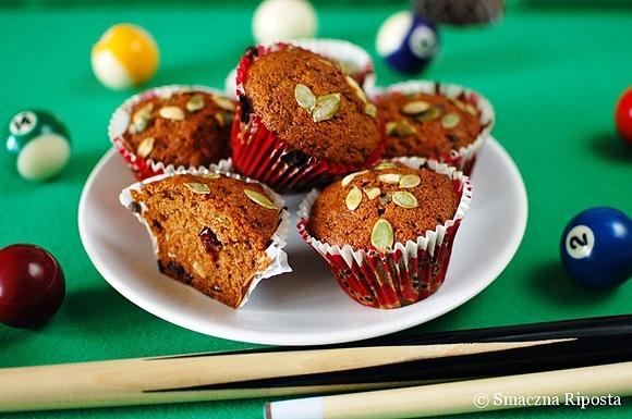 Muffinki z dynią i żurawiną