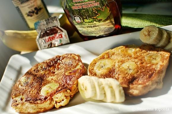 Dyniowe pancakes z bananami