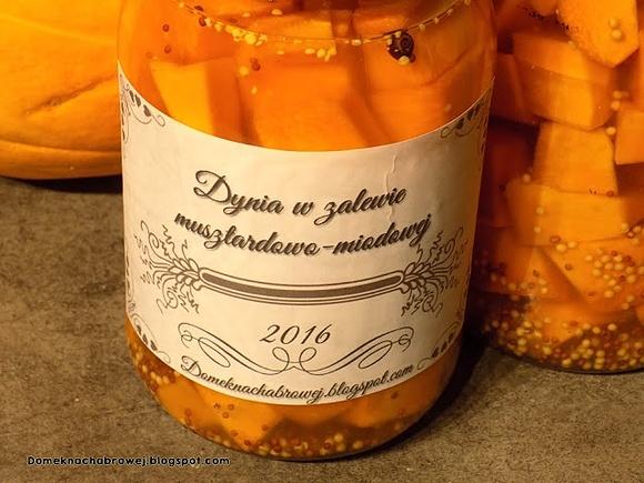 Dynia marynowana na ostro z musztardą i miodem
