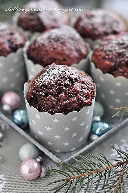 Muffiny piernikowe z powidłami