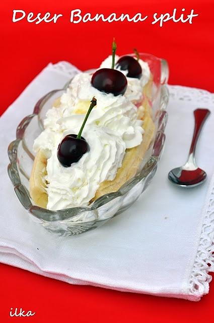 Banan split deser na upały