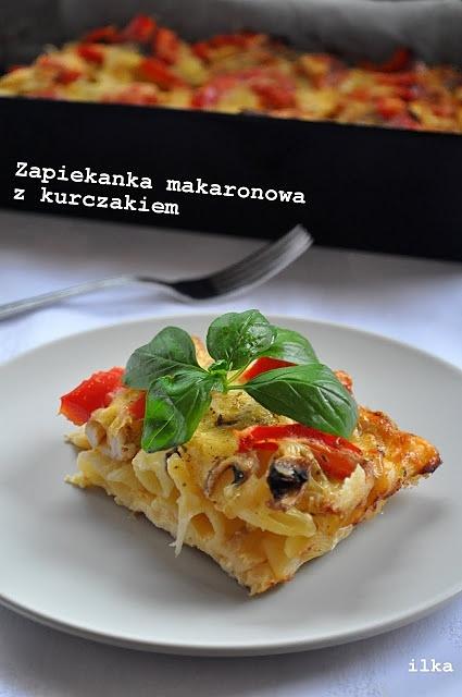 Zapiekanka makaronowa z kurczakiem