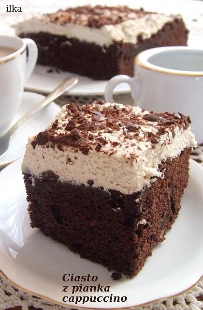 Ciasto z pianką cappuccino