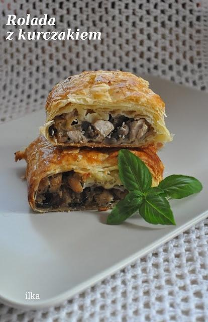 Rolada z kurczakiem i pieczarkami