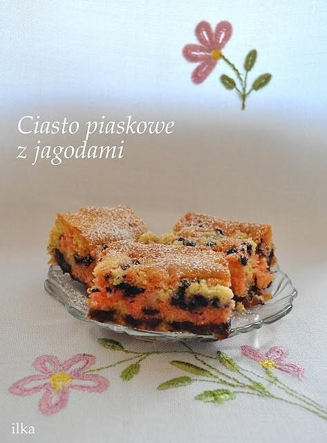 Ciasto piaskowe z jagodami
