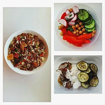 Owsianka z cynamonem, owocami goji i migdałami do lunchboxu