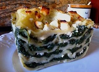 Lasagne ze szpinakiem i serem feta