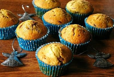 Muffinki żurawinowo-pomarańczowe