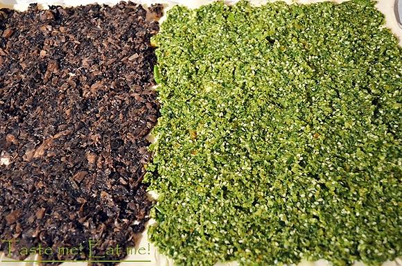 Ślimaczki z ciasta francuskiego z bazylią i parmezanem lub pieczarkami i czarnuszką
