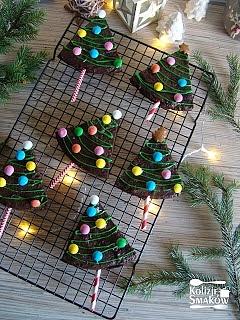 Piernikowe brownie – choinki