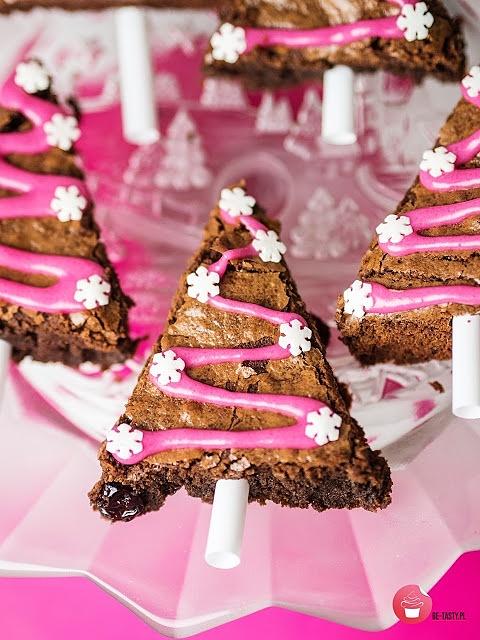 Choinki z brownie