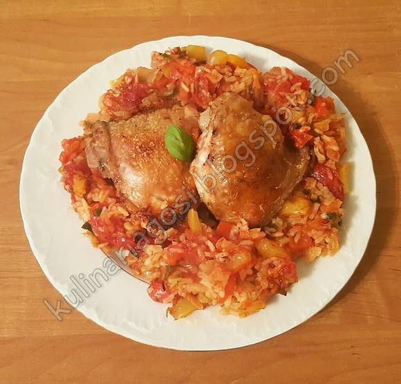 Kurczak z ryżem i warzywami