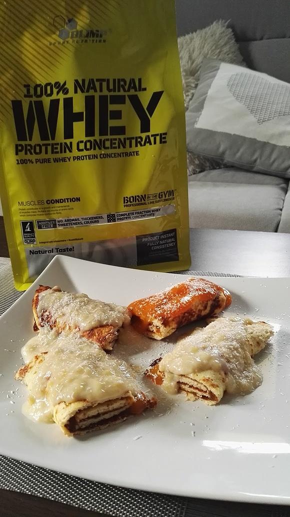 Naleśniki fit z bananem i odżywką białkową