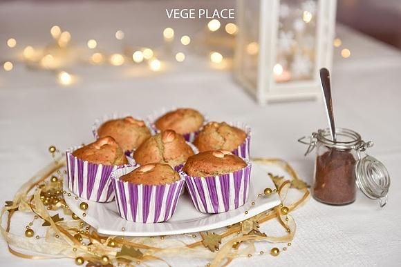 Wegańskie muffiny z proszkiem z pestek winogron