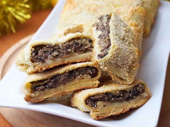 Pieczone krokiety z pieczarkami