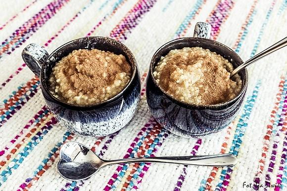 Cappuccino jaglane - przepis na deser z kaszy jaglanej i jabłek